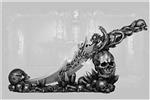 FSD28090 Hell's Athame Skull Knife